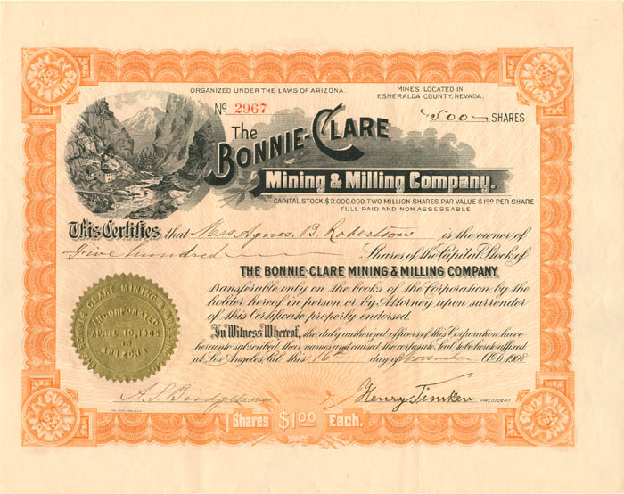 Bonnie-Clare Mining and Milling Co.